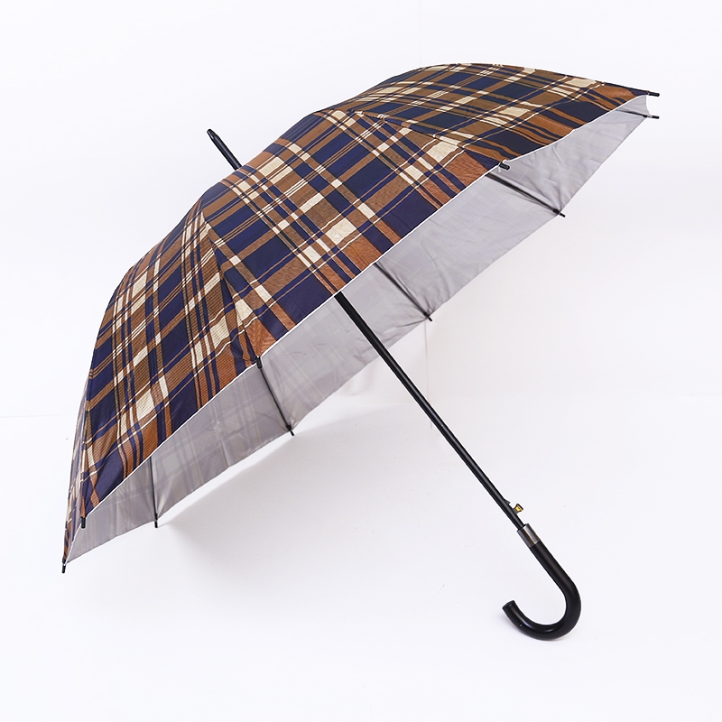 Přímý deštník s UV ochranou v Plaid Style RU1977